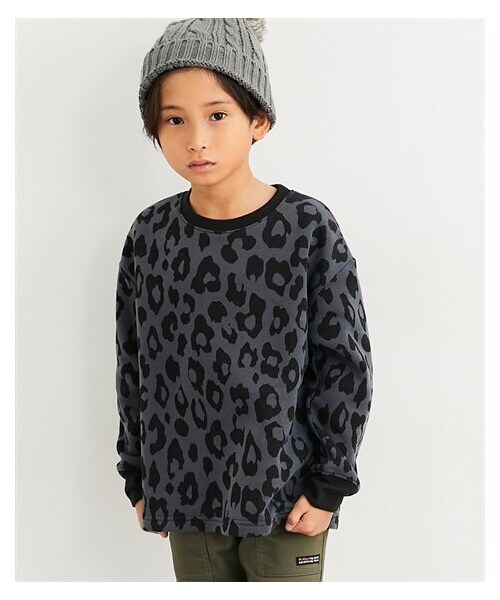 nissen（ニッセン）の「裏起毛ビッグシルエット総柄プリントトレーナー