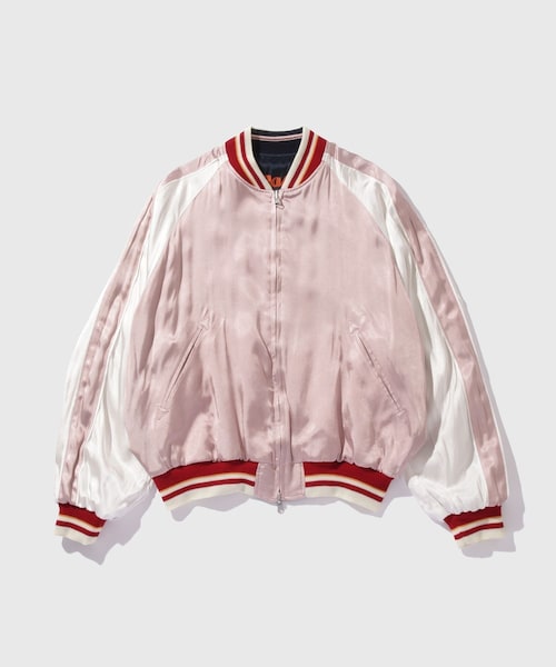 ADAM ET ROPE'（アダムエロペ）の「【DAIRIKU/ダイリク】Tiger&Hawk Big Sleeve Ska Jumper（スタジャン・メンズ・ネイビー/ピンク・L/M/S）」の15枚目の写真