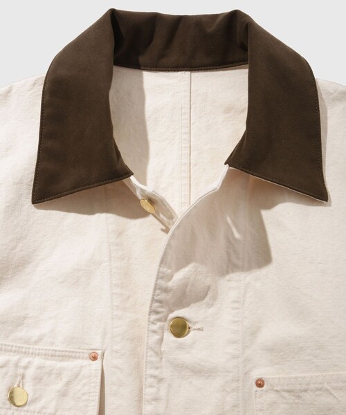ADAM ET ROPE'（アダムエロペ）の「【URU/ウル】COTTON CANVAS COVERALL JACKET（その他アウター・メンズ・キナリ/ダークブラウン・1/2）」の7枚目の写真