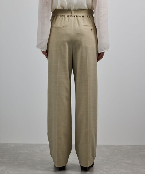 ROPE'(ロペ)の「【洗える】ウール混ツイル ベルト付きツータックワイドパンツ/セットアップ対応【WEB・一部店舗限定】(その他パンツ・レディース・ブラック/ベージュ・36/38)」の21枚目の写真