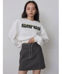 MURUA（ムルーア）の「パッチワークロゴスウェットトップス（スウェット）」