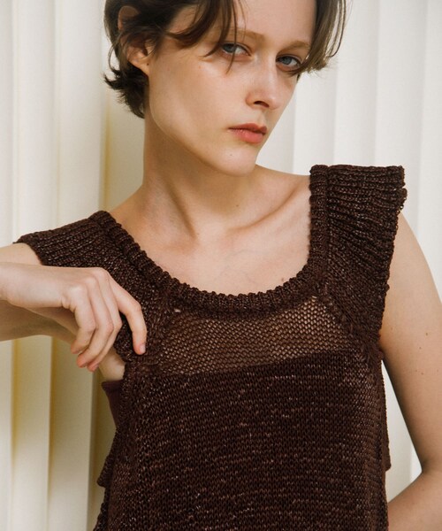 LAATO（ラート）の「knit frill tunic（チュニック・レディース・サンゴ/クリーム・Free）」の17枚目の写真