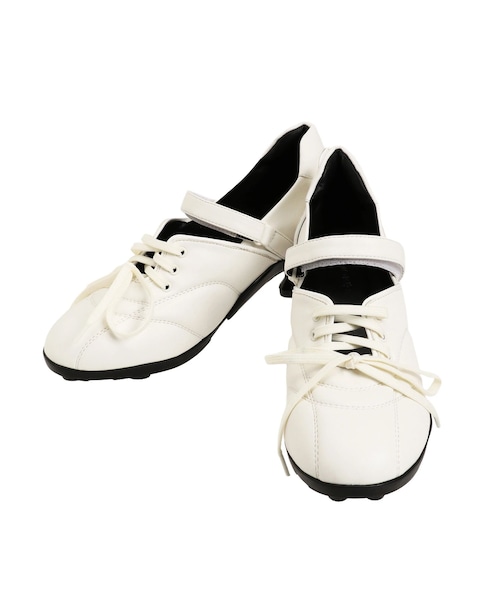EMODA（エモダ）の「レースアップヒールスニーカー（スニーカー・レディース・ホワイト/ブラック/ピンク・S/M/L）」の2枚目の写真