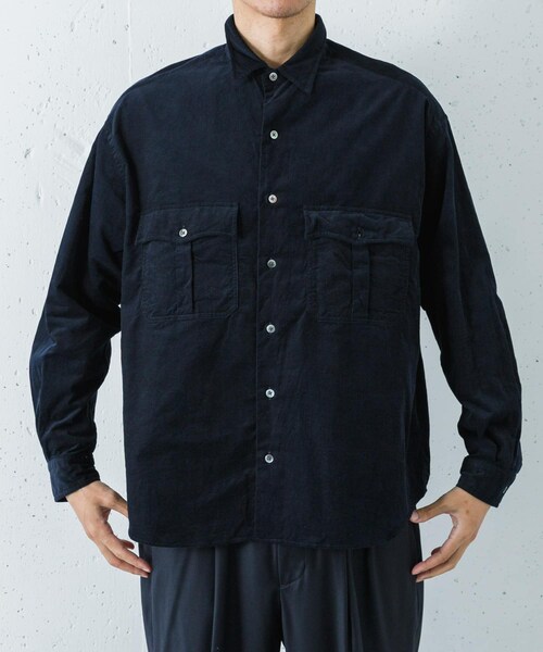 URBAN RESEARCH（アーバンリサーチ）の「PORTER CLASSIC　R-UP ORGANIC CRDRY SHIRT（シャツ/ブラウス・メンズ・NAVY・L/XL/XXL）」の5枚目の写真