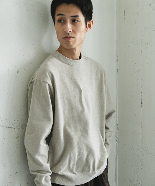 URBAN RESEARCH DOORS（アーバンリサーチドアーズ）の「モールニットプルオーバー（ニット/セーター・メンズ・GREIGE/SAGE/CHARCOAL・M/L）」の4枚目の写真
