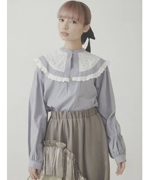 merry jenny | レースコンビbigカラーブラウス(シャツ/ブラウス)