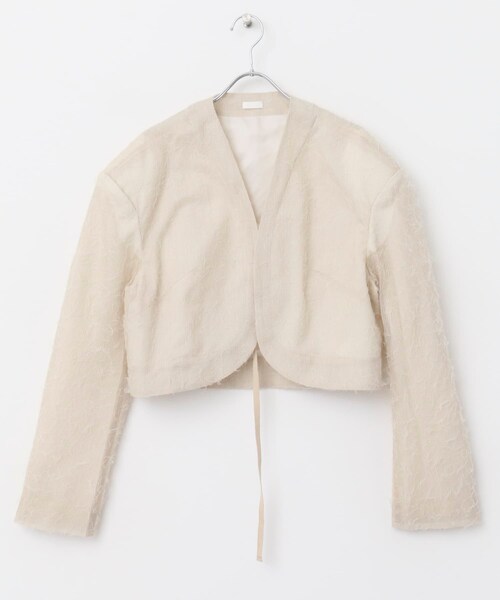かぐれ(カグレ)の「SEEALL SHORT SCALE JACKET(テーラードジャケット・レディース・NATURAL・38)」の10枚目の写真