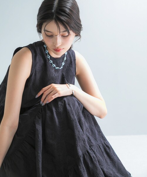 URBAN RESEARCH ROSSO（アーバンリサーチロッソ）の「インドコットン バックシャンワンピース（ワンピース・レディース・BLACK/BLUE・Free）」の9枚目の写真