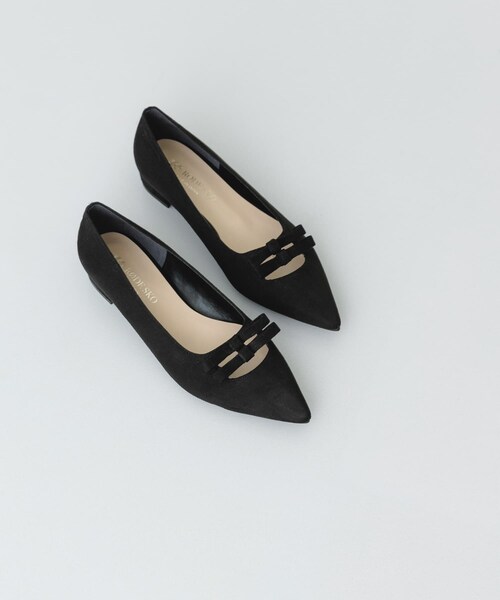 RODE SKO（ロデスコ）の「『MADE IN JAPAN』 ダブルリボンフラットパンプス（パンプス・レディース・BLACK/CAMEL/MUSTARD・36/37/38）」の9枚目の写真