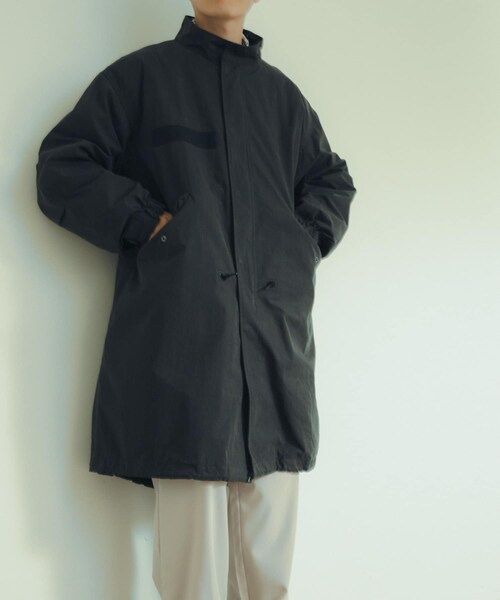 ITEMS URBANRESEARCH(アイテムズ アーバンリサーチ)の「中綿ライナー付 フードレスモッズコート(モッズコート・メンズ・KHK/BLK・M/L)」の5枚目の写真