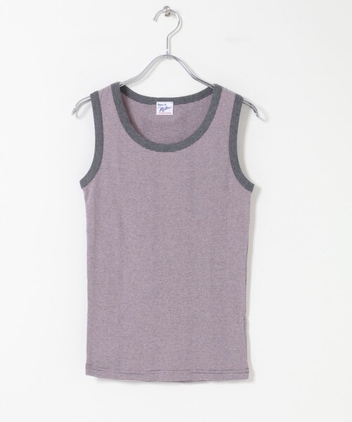 KBF（ケイビーエフ）の「Miller　Panel ribbed tank top（タンクトップ・レディース・CGY×BK/BRN×BK/SBU×BK/CGY×PK・Free）」の4枚目の写真