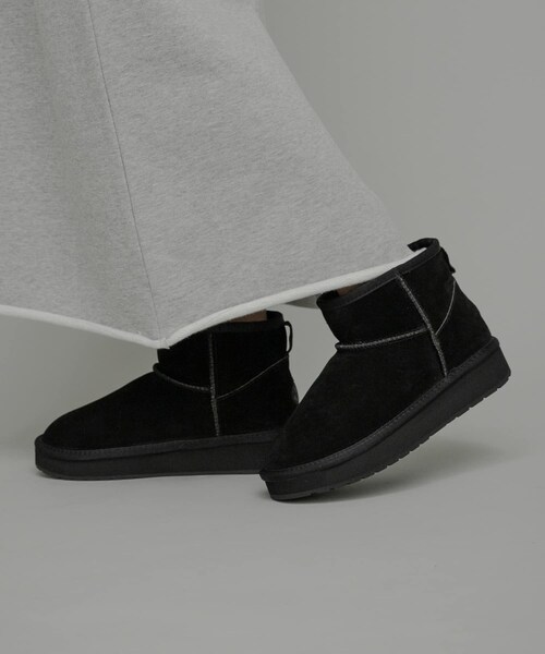 URBAN RESEARCH Sonny Label（アーバンリサーチサニーレーベル）の「EMU　PLATFORM MICRO WOOL（ブーツ・レディース・BLACK/Chestnut・7/8）」の4枚目の写真