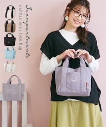 nissen | LIZDAYS（リズデイズ）3つの仕切りキャンバスミニトートバッグ(トートバッグ)
