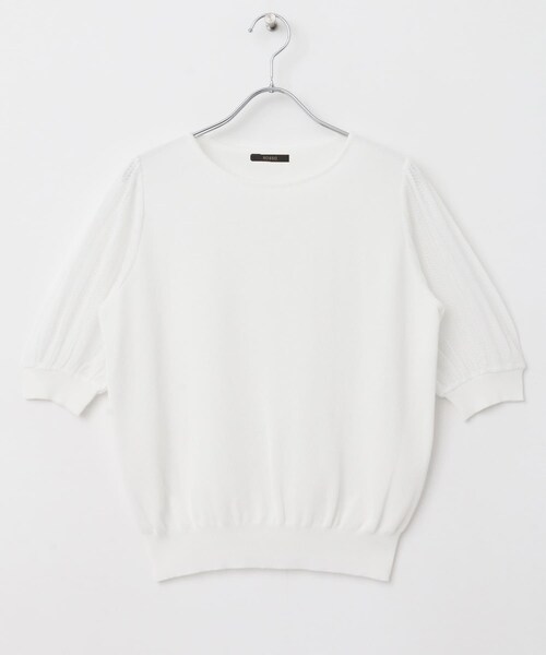 URBAN RESEARCH ROSSO（アーバンリサーチロッソ）の「ドッキングシアープリーツスリーブプルオーバー（ニット/セーター・レディース・OFF WHITE/L/BEIGE/BLACK/MUSCAT・FREE）」の11枚目の写真