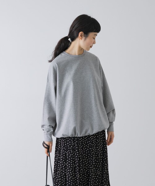 かぐれ（カグレ）の「コットンドロストヘムカットソー（Tシャツ/カットソー・レディース・BLACK/GRAY/OATMEAL・Free）」の16枚目の写真