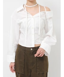 MURUA（ムルーア）の「マルチウェイオフショルストリングシャツ（シャツ/ブラウス）」