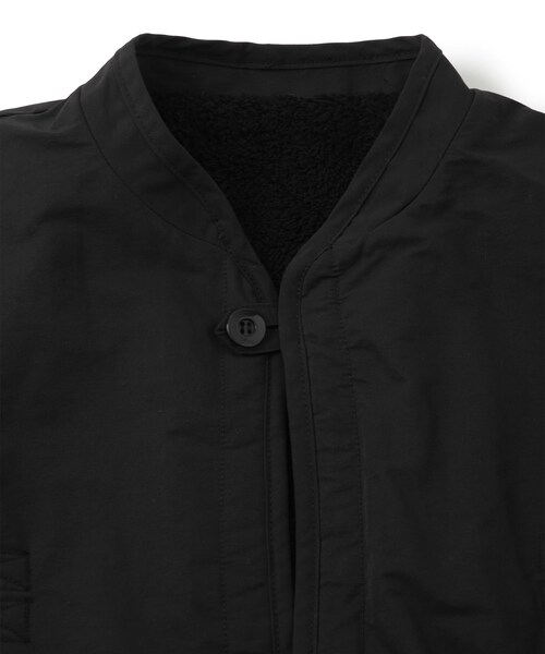 JUNRED(ジュンレッド)の「【 ARMY TWILL / アーミーツイル 】Cotton Nylon Reversible Jacket(ノーカラージャケット・メンズ・ブラック/オフホワイト/カーキ/ネイビー・L/M)」の6枚目の写真