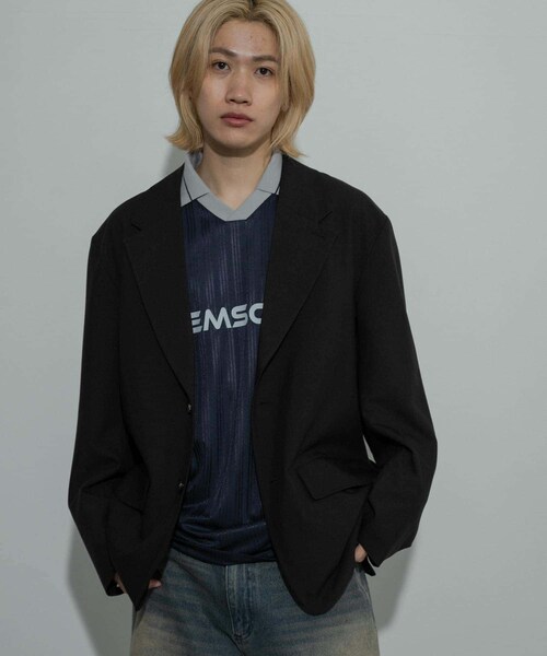 SENSE OF PLACE by URBAN RESEARCH(センスオブプレイスバイアーバンリサーチ)の「『セットアップ対応』シングルルーズジャケット(テーラードジャケット・メンズ・GRAY/BLACK/R.BROWN・M/L)」の5枚目の写真