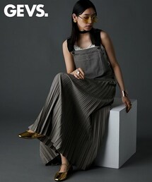 GEVS. | プリーツジャンパースカート＜大きいサイズ有＞GEVS.(ジャンパースカート)