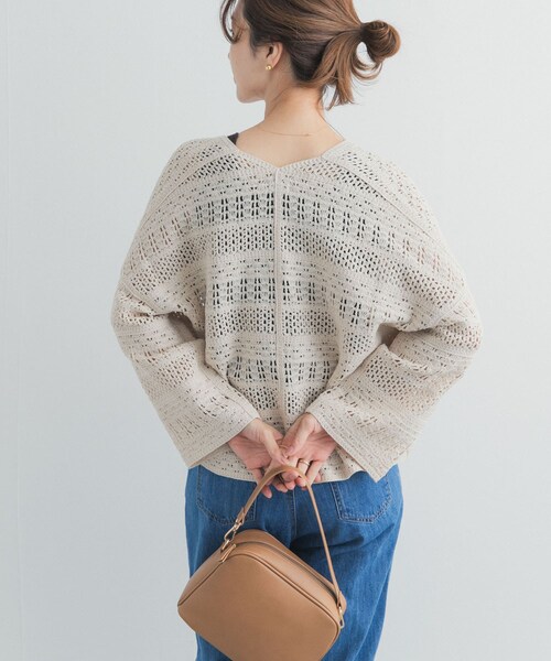 URBAN RESEARCH DOORS(アーバンリサーチドアーズ)の「クロシェニットカーディガン(カーディガン/ボレロ・レディース・OFF/BEIGE・Free)」の18枚目の写真