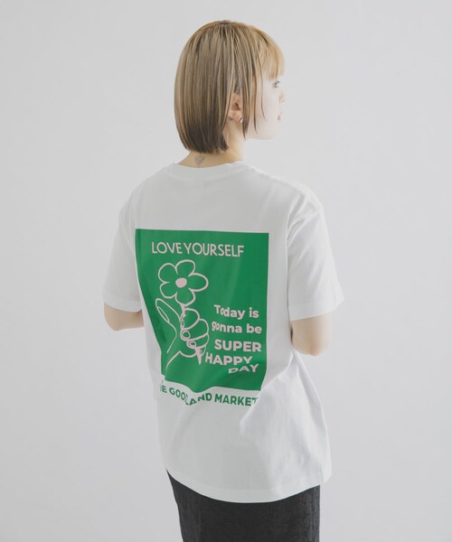 THE GOODLAND MARKET（ザグッドランドマーケット）の「ザ グッドランド マーケット　THE GOODLAND TEE-flower（Tシャツ/カットソー・メンズ・WHITE/BLUE/GREEN/PINK・S/M/L）」の18枚目の写真