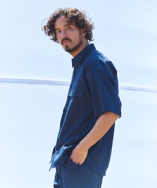 URBAN RESEARCH Sonny Label（アーバンリサーチサニーレーベル）の「OOPSノビイルダブルポケットシャツ（シャツ/ブラウス・メンズ・NAVY/BLACK/BEIGE・M/L/XL）」の18枚目の写真
