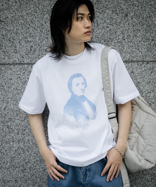 SENSE OF PLACE by URBAN RESEARCH(センスオブプレイスバイアーバンリサーチ)の「ヴィンテージライクTシャツ(ショパン)(Tシャツ/カットソー・メンズ・WHITE/MINT・M/L)」の10枚目の写真
