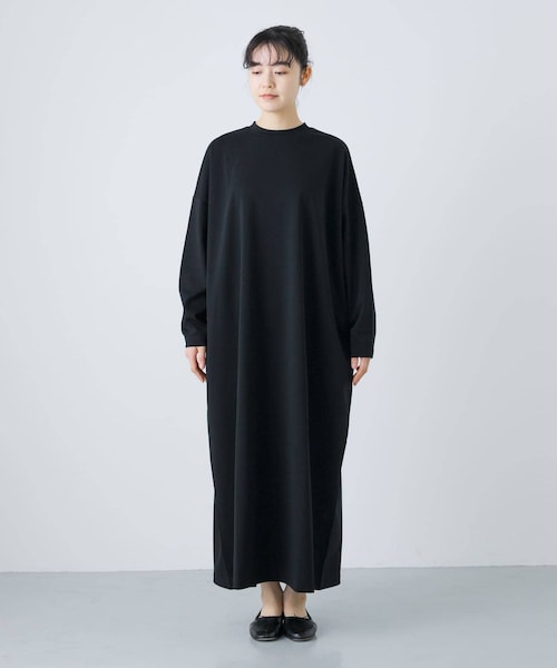 かぐれ 『サイズ0』コットンポンチワイドワンピース　ネイビー かぐれ（カグレ）の「コットンポンチワイドワンピース（ワンピース