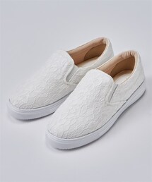 nissen | 【ゆったり幅広】軽量スリッポンスニーカー（低反発中敷）（ワイズ４Ｅ）(スニーカー)