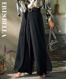 nissen | シフォン重ねワイドパンツ【ERES BELLA】(パンツ)
