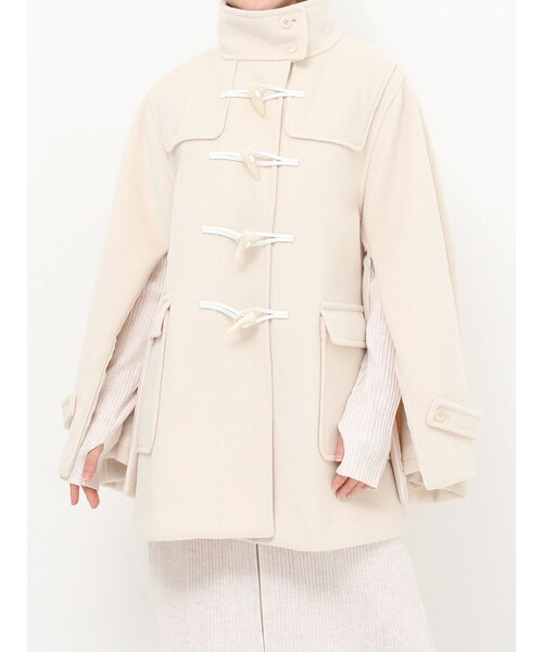 dazzlin（ダズリン）の「ミドルフレアダッフルコート（ダッフルコート・レディース・アイボリー/キャメル/ベージュ/イエロー/グリーン・F）」の2枚目の写真