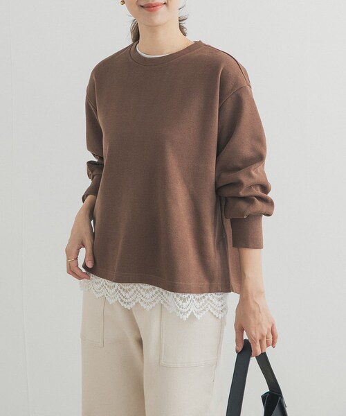 URBAN RESEARCH DOORS（アーバンリサーチドアーズ）の「裾レースカットソー（Tシャツ/カットソー・レディース・OFF/BLACK・Free）」の5枚目の写真