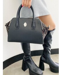 GYDA | レオパードドッキング3ROOM BAG(ハンドバッグ)