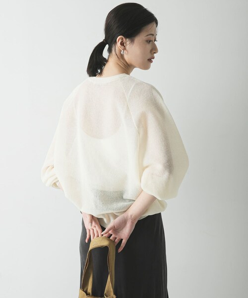 URBAN RESEARCH（アーバンリサーチ）の「リネン混スポンディッシュニット（ニット/セーター・レディース・IVORY/PINK/GRAY・Free）」の21枚目の写真