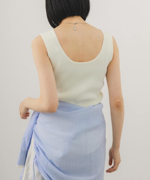 KBF（ケイビーエフ）の「2WAYリブニットタンクトップ（タンクトップ・レディース・IVORY/CHARCOAL/BROWN・One）」の8枚目の写真