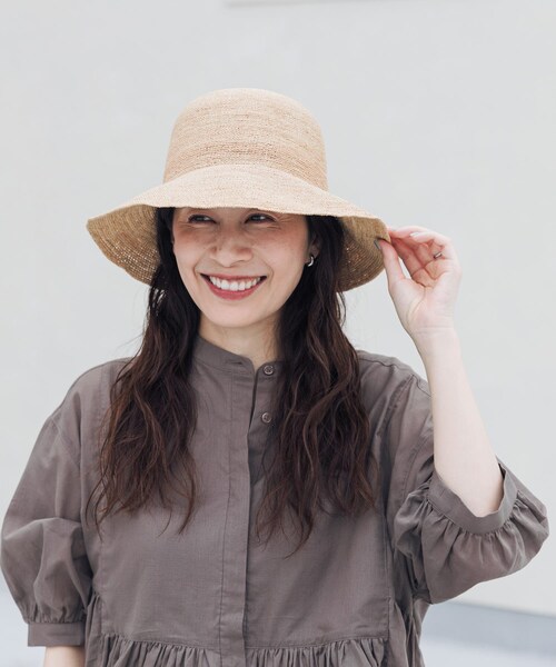 URBAN RESEARCH DOORS（アーバンリサーチドアーズ）の「ラフィアハット（ハット・レディース・BROWN/NATURAL・-）」の2枚目の写真