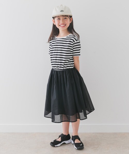 URBAN RESEARCH DOORS(アーバンリサーチドアーズ)の「『親子リンク』『UR TECH』ボイルドッキングワンピース(KIDS)(ワンピース・キッズ・BORDER/PINK・105/120/135)」の9枚目の写真