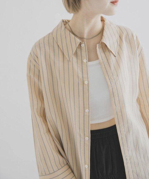 THE GOODLAND MARKET（ザグッドランドマーケット）の「cwtch　STRIPE 2WAY SHIRT（シャツ/ブラウス・レディース・MINT/ORANGE・Free）」の13枚目の写真