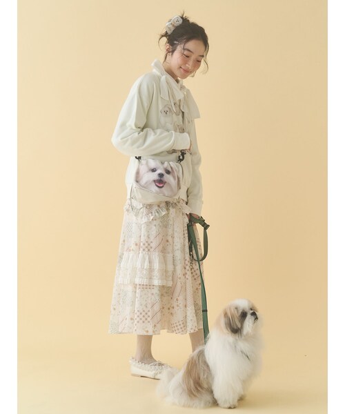 merry jenny（メリージェニー）の「モコゾウとおさんぽポシェット（その他・レディース・アイボリー/ライトグレー・F）」の7枚目の写真