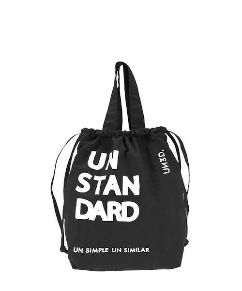 UN3D.(アンスリード)の「SHOPPING DRAWSTRING BAG S【セルフラッピング用】(その他雑貨・レディース・ブルー/ブラック・F)」の1枚目の写真
