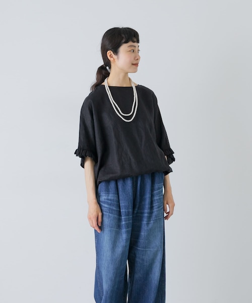 かぐれ（カグレ）の「リネンフリルスリーブプルオーバー（シャツ