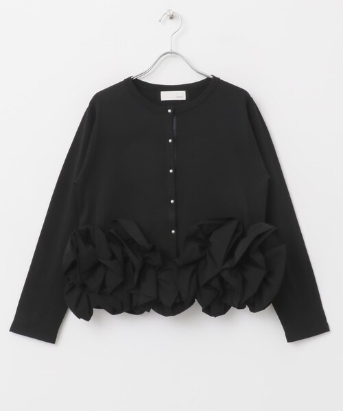 URBAN RESEARCH ROSSO（アーバンリサーチロッソ）の「Mewl　ペタルフリルカーディガン（カーディガン/ボレロ・レディース・WHITE/BLACK・Free）」の12枚目の写真