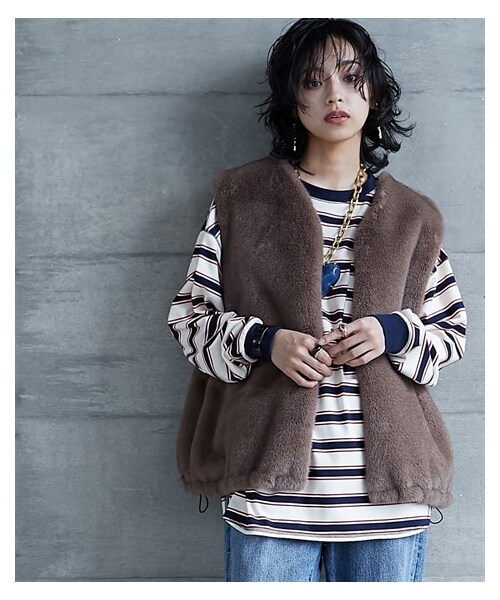 july nine ファーベスト　M サイズ 美品】 JULY NINE / ジュライナイン | ファー ベスト | M