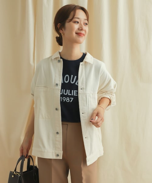 URBAN RESEARCH DOORS(アーバンリサーチドアーズ)の「コットンツイルドルマンジャケット(ミリタリージャケット・レディース・KHAKI/NATURAL・M)」の8枚目の写真