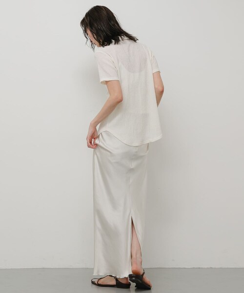 SENSE OF PLACE by URBAN RESEARCH(センスオブプレイスバイアーバンリサーチ)の「ハーフスリーブカットシャツ(シャツ/ブラウス・レディース・IVORY/BROWN/NAVY・One)」の10枚目の写真
