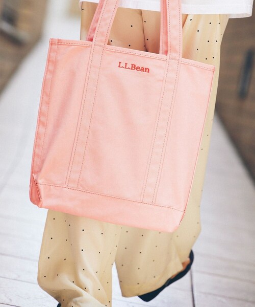 bonjour records（ボンジュールレコーズ）の「L.L.Bean/エル・エル・ビーン record tote bag for bonjor records exclusive "Pale Pink"（トートバッグ・レディース・ピンク・F）」の14枚目の写真