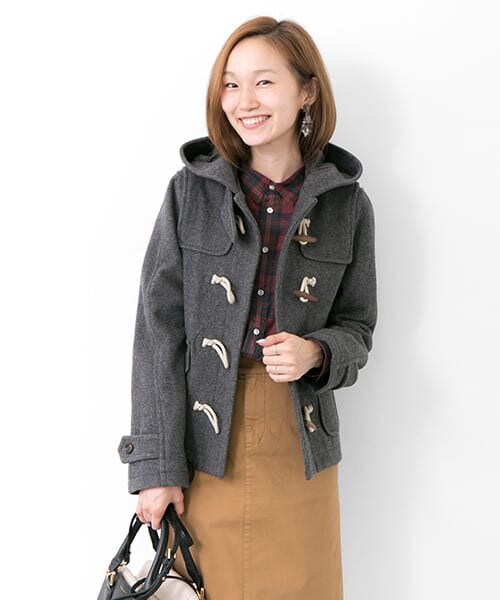 URBAN RESEARCH（アーバンリサーチ）の「ショートダッフルコート（ダッフルコート・レディース・BLUE/CHARCOAL/RED・FREE）」の5枚目の写真