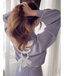 RESEXXY | レースアップニットトップス【セットアップ着用可能】(ニット/セーター)