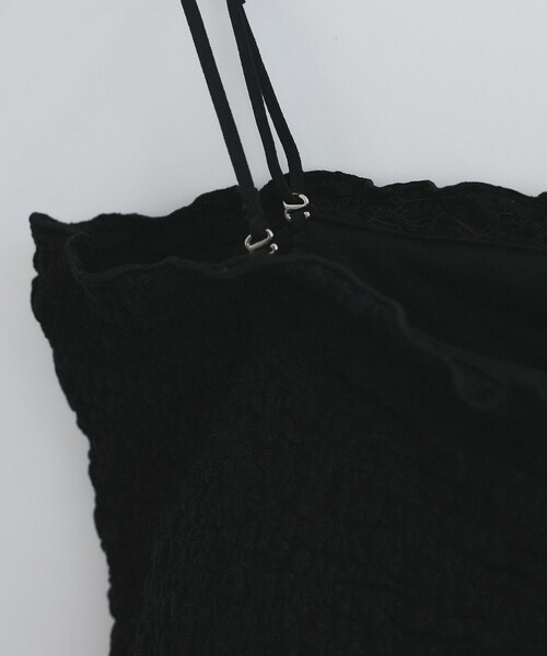 VIS(ビス)の「【洗える】シャーリングキャミソール(キャミソール・レディース・ブラック/ホワイト/ピンク系・F)」の10枚目の写真