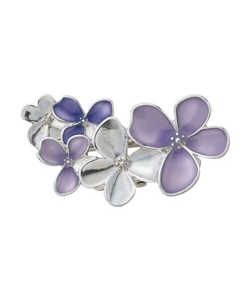 nissen（ニッセン）の「華咲くブローチクリップ（ブローチ/コサージュ・メンズ・ミルキーベージュ/ライラック・Y）」の2枚目の写真